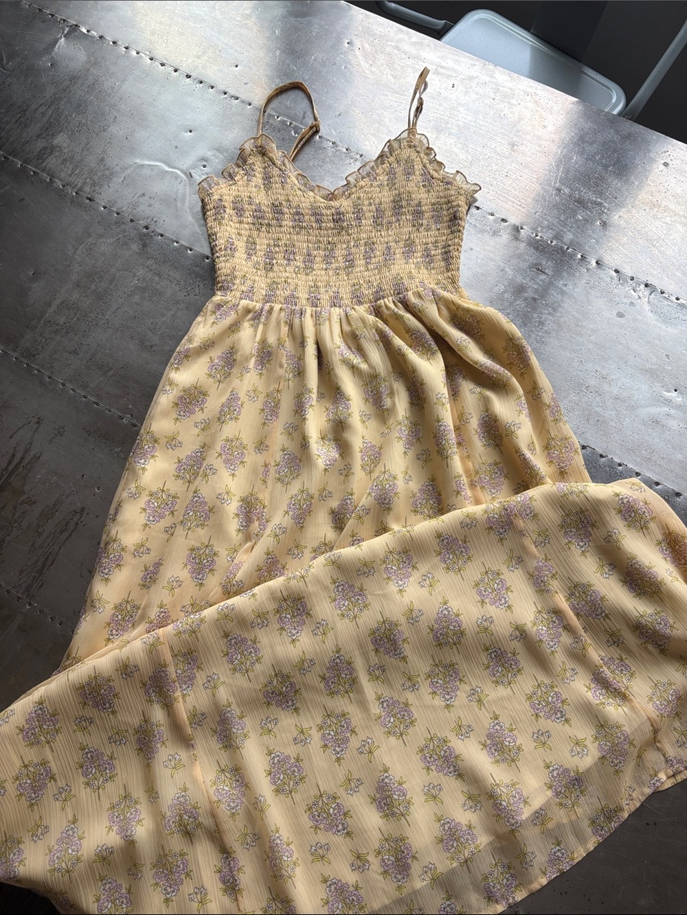 Patrons of Peace Yellow Floral Maxi Dress